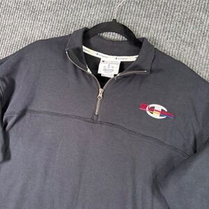 Champion‎ Mens M 1/4 Zip Pullover Gray Sweatshirt Collegiate Ivy League Prep